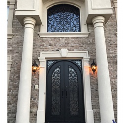 Big Wrought Iron Door With Transom