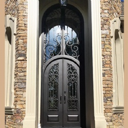 Giant Wrought Iron Door With Transom