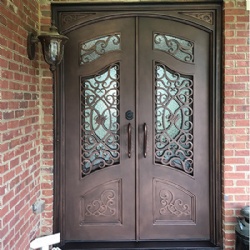 Antique Brass Color Wrought Iron Door