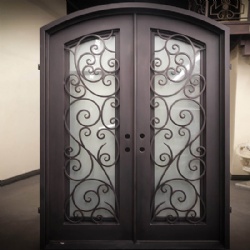 Black Wrought Iron French Patio Doors