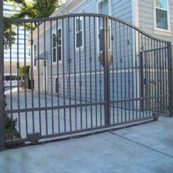 Simple Wrought Iron Gate For Subdistrict Or Industrial Park