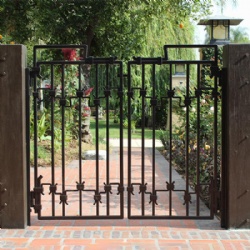 Retro Solid Steel Wrought Iron Gate