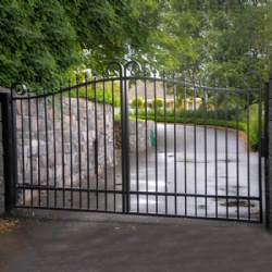 Arched Swing Wrought Iron Gate With Moter