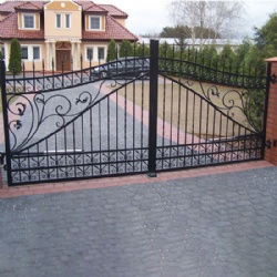Remote Auto Wrought Iron Gate For Driveway