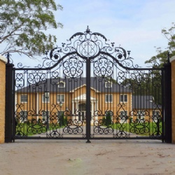 Villa Front Yard Creative Tree Style Wrought Iron Gate