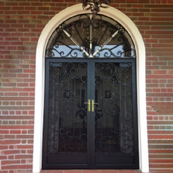 Wrought Iron Door With Arched Transom