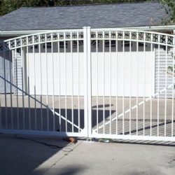 White Rod Wrought Iron Gates
