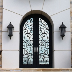 Vaulted Wrought Iron Entry Door