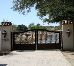Massive Driveway Wrought Iron Gate With Motor
