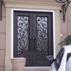 Villa Wrought Iron Entrance Dual Door